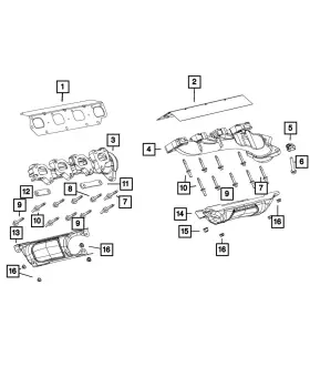 53011189ae Mopar Genuine Exhaust Manifold