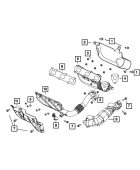68148178aa Mopar Genuine Exhaust Manifold Right Side