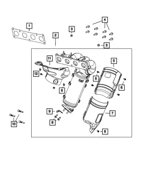 68139254aa Mopar 68265345aa Genuine Exhaust - Shield