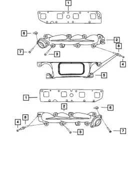 68591585aa Mopar Genuine Exhaust Manifold Right Side