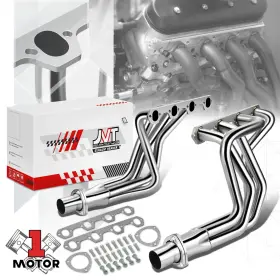 Motor-1 Mt1-jvthd048 Pair 6-2 Long Tube Stainless Steel Exhaust Headers For 69-79 Ford F100 Rwd 5.0l