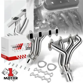 Mt1-jvthd083 Motor-1 Mid Length Exhaust Header Stainless For 57-72 Ford F100 Big Block Fe 360/390/428