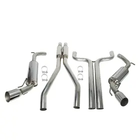 Gg4226 Motorfastracing For 2010-2015 Chevy Camaro 3.6l Stainless Tip Dual Muffler Exhaust System