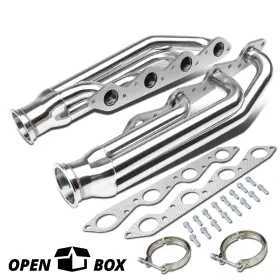 Npm55258 Newpoint Motor Open Box For 66-95 Chevy/gmc Bbc Engines 3 Inch V-band Turbo Manifolds Exhaust