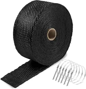 B515 Nezuiban Exhaust Heat Wrap 2 Inch X 50 Ft Motorcycle Black 2&apos &apos X50&apos