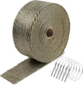 G515 Nezuiban Titanium Exhaust Heat Tape Wrap 2 Inch X 50 Ft Motorcycle Gold 2ftftx50ft