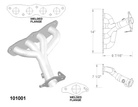 101001-bz Oem Industries Front Exhaust Manifolds For 2017-2018 Toyota Yaris Le 1.5l L4 Gas Dohc