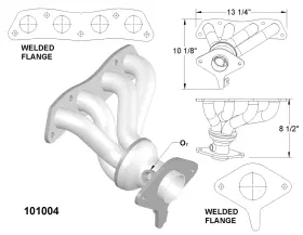 101004-as Oem Industries Front Exhaust Manifolds For 2019 Toyota Corolla Se