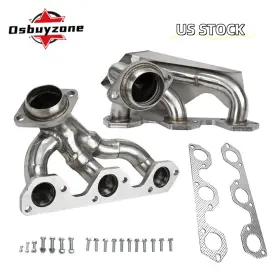 Eh28051-3-os Osbuyzone Pair Stainless Steel Exhaust Headers Kit For Jeep Wrangler Jk 3.8l V6 2007-2011