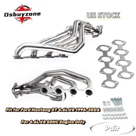 Eh28052-5-os Osbuyzone Pair Long Tube Headers Kit For 1996-2004 Ford Mustang Gt 4.6l V8 Stainless Steel