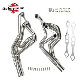 Eh28166-5-os Osbuyzone For 1970-1987 Chevy Sbc 267-400 V8 Stainless Exhaust Manifold Headers Polished