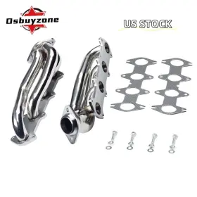 Eh28577-3-os Osbuyzone Pair Stainless Steel Shorty Exhaust Headers Kit For 2004-2010 Ford F150 5.4l V8