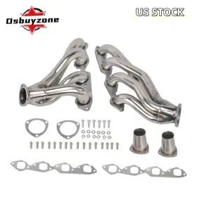 Eh28624-3-os Osbuyzone Pair Shorty Exhaust Headers For Chevy Big Block 396 402 427 454 502 V8 Polished