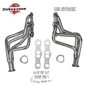 Eh28909-4-os Osbuyzone Pair Polished Long Tube Headers For Olds Cutlass Delta 65-74 350 400 455 V8 New