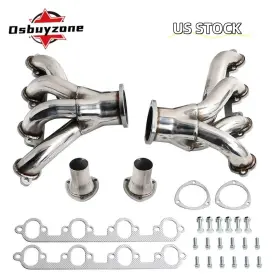 Eh28918-3-os Osbuyzone Polished Shorty Hugger Exhaust Headers For Ford Big Block 429 460 7.0l 7.5l New