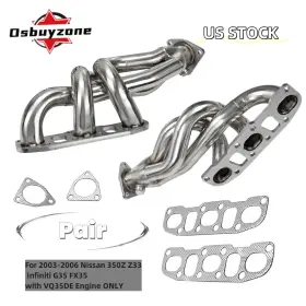 Eh28975-5-os Osbuyzone For 03-06 Nissan 350z Infiniti G35 Fx35 Vq35de 3.5l V6 Shorty Headers Stainless