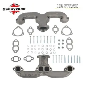 Mt001221-os Osbuyzone For Small Block Chevy Sbc 283 305 327 350 400 Exhaust Manifolds Rams Horn Style