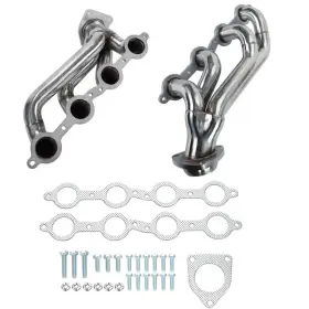 Porda-253 Osbuyzone New Shorty Headers For 02-16 Chevy Silverado 1500 2500hd 3500hd 4.8 5.3 6.0l