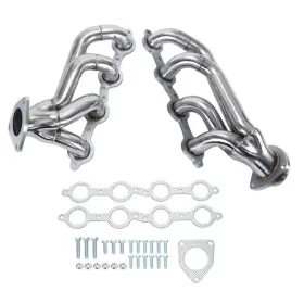 Porda-569 Osbuyzone Shorty Headers For 02-16 Chevy Silverado 1500 2500hd 3500hd 4.8 5.3 6.0l