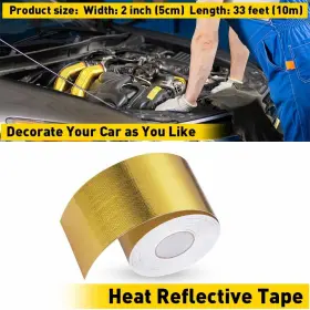Xpd-wwd-69711 Oxilam 10m /33feet Intake Heat Reflective Tape Wrap Self-adhesive High Temperature Gold