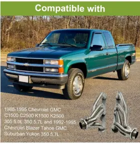 1152403820 Pg Powergo Motorsport Shorty Headers For Chevy Gmc 88-95 C1500 K1500 C2500 K2500 305 350 5.0l 5.7l V8