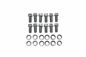 283-400 Pirate Mfg Hr0183 Header 6pt Head 12pc Chrome Bolt Kit Fits Chevy Sbc V8 V6