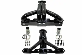 Sp3801 Pirate Mfg Heavy Duty Black Steel Hugger Headers - Fits Chevy Sbc 283 305 350 400