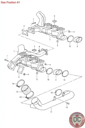 96421103905 Porsche 1990-1994 911 964 Left Manual Transmission Heat Exchanger