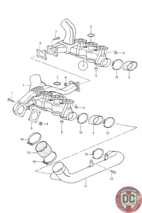 96421104004 Porsche 1989-1994 911 964 Right Exhaust Heat Exchanger