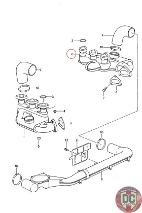 99321104010 Porsche 1994-1998 911 993 Right Heat Exchanger