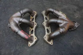 99611110173 Porsche Set Left Right Exhaust Manifold Header Pipe 911 Turbo 01-13
