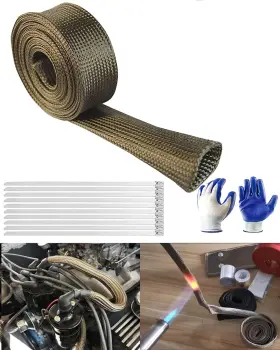 Qinsitoy152 Qintisoy Sparkplug Wire Heat Shield Sleeve 1 Inch Id X 10ft 2500f Fiberglass Wrap Sh