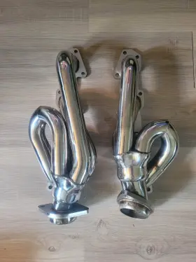 423722a Qjmus 1-5/8 Inch Exhaust Shorty Headers For 2003-2008 Dodge Ram 1500 2500 3500 5.7 Hemi V8