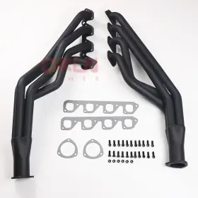 Qk 202412141450 Long Tube Headers For 1967-1970 Mustang/cougar/falcon/fairlane/torino 351c Black