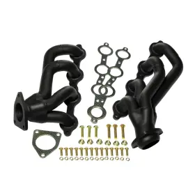 Qk 202602261625 Shorty Headers For 02-13 Chevy/gmc 1500 Trucks V8 4.8l/5.3l Black Coating