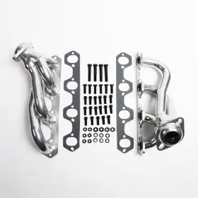 Qk 202606151644 For 87-95 Ford F-series Bronco 5.0l 2wd And 4wd 1.5 Inch Ceramic Finish Shorty Headers