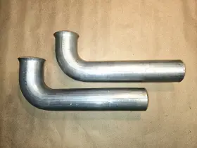 Ssp-6 Ram Air Restorations 64-70 Pontiac Manifold 2 1/2 Inch Mandrel Bent Down Pipes