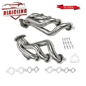 Riaiciing Eh28035-2d Piar Stainless Header For 00-01 Gmc Yukon 4.8 5.3l 99-01 Sierra 1500 2500 Us