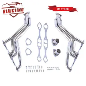 Eh28124-2-2d Riaiciing Exhaust Manifold Fat Fender Well Header For 35-48 Chevy Small Block 265-400 V8