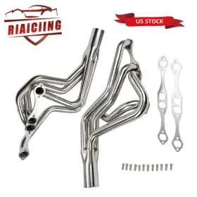 Eh28166-2-2d Riaiciing Pair Long Tube Headers For Chevy Sbc 267-400 V8 70-87 / Camaro 70-81 Stainless
