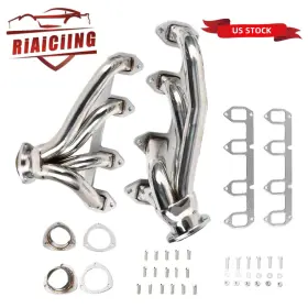 Eh28919-2-2d Riaiciing Pair Stainless Steel Shorty Manifolds Kit For Ford Big Block Fe 330 360 390 428