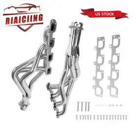 Eh28935x-2-2d Riaiciing Pair Long Tube Stainless Headers Polished For Dodge Ram 1500 2009-2018 Hemi 5.7l