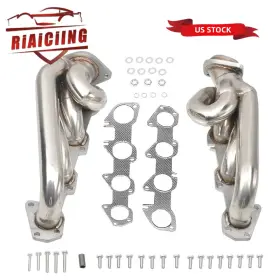 Eh28980-2-2d Riaiciing Pair For 2009-2018 Dodge Ram 1500 5.7 Hemi Stainless Shorty Headers Polished New