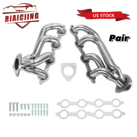 Eh28985-3-2d Riaiciing New Shorty Headers Kit For 02-16 Chevy Silverado 1500 2500hd 3500hd 4.8 5.3 6.0l