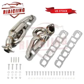 Eh28989-2d Riaiciing 1-5/8 Inch Exhaust Headers Kit For 2009-17 Dodge Ram 1500 2/4wd 5.7l Hemi V8 Shorty