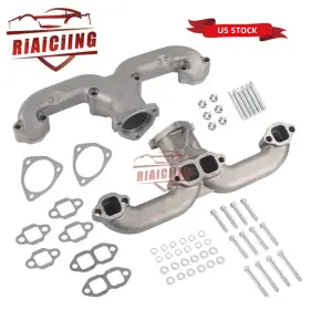 Mt001221-2d Riaiciing Exhaust Manifolds Rams Horn Style For Small Block Chevy Sbc 283 305 327 350 400