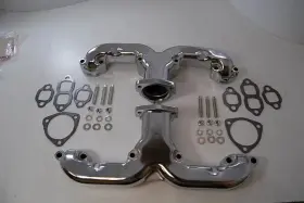R901 Rpc Racing Power Company Sb Chevy Chrome Ram Horn Style Exhaust Manifolds