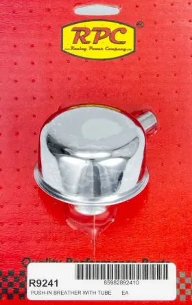 R9241 Rpc Racing Products Company Chrome Push In Breather With Tube 2-3/4in Dia 3/4nk