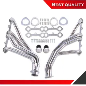 283-400 Shopvertex Sv27174 Polished Stainless Headers Suit Chevy Gmc Buick Oldsmobile Sbc V8 66-87