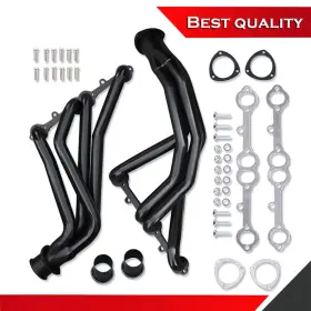 283-400 Shopvertex Sv27196 Steel Exhaust Headers Bk Suits Chevy Buick Oldsmobile Sbc V8 1966-1987